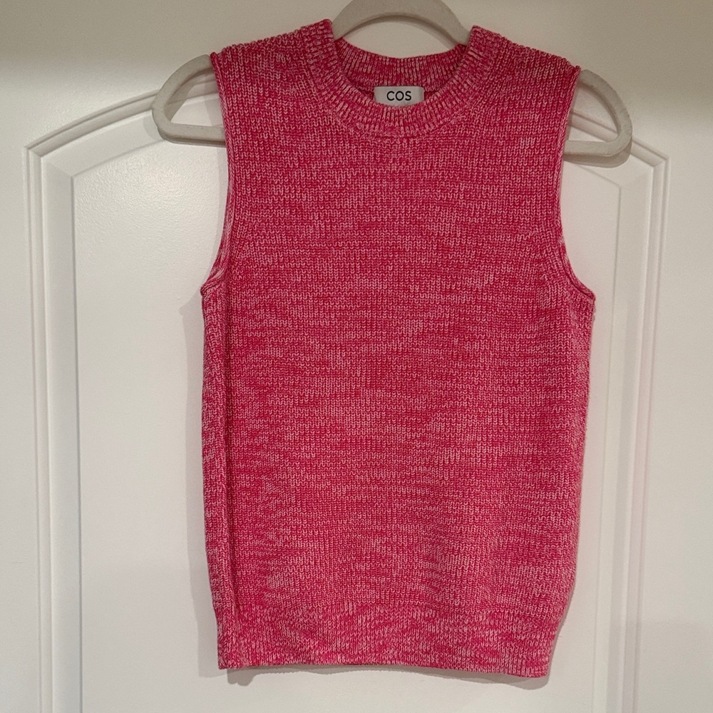 COS Vibrant Pink Knit Vest